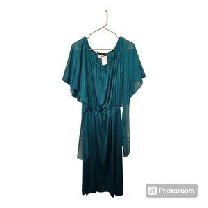 Vintage Young Society Midi Gown Beautiful Blue/Green color size 14